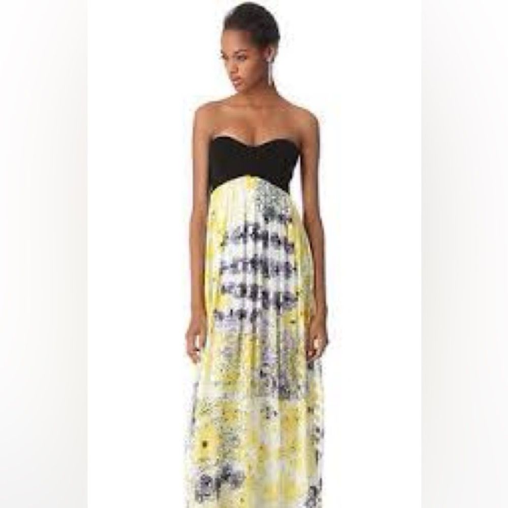 Diane Von Furstenberg Asti Navy Strapless Floor Length Gown/Dress - Picture 11 of 11